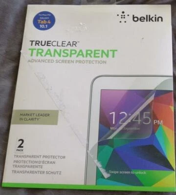 Belkin TrueClear Transparent Screen Protection - BRAND NEW - Galaxy Tab 4  10.1 - Image 1 of 3