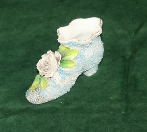 Antique Staffordshire Ladies Shoe with Applied Decoration (c72) - Picture 1 of 6