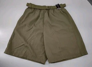 NWT Jenny Buchanan Pull On Shorts Size M Elastic Waist Belted Green Pockets - Picture 1 of 7