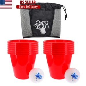 Toss Like A Boss Outdoor Giant Pong Lawn Game with Drawstring Bag New - Picture 1 of 10