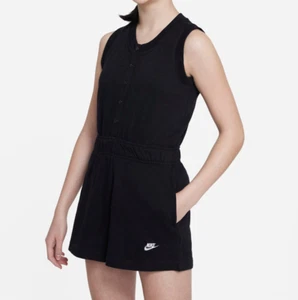 Nike Girls' (Kids) Black Jersey Romper (FJ2636-010) Size L - NWT - Picture 1 of 5