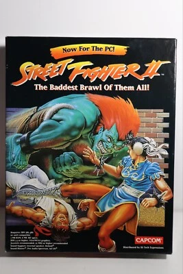 Street Fighter ii 3.5” Ibm floppy big box Pc game Complete Vintage game Sfii - Image 1 of 4