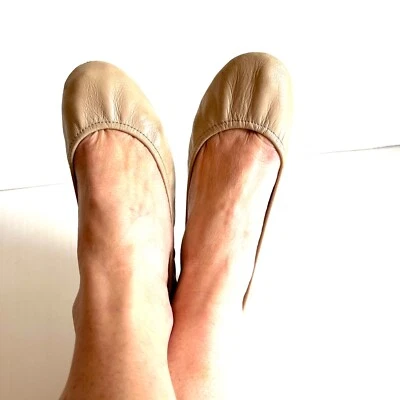 Sapatos femininos dobráveis TIEKS couro clássico balé tamanho 7 EUA - Imagem 1 de 4