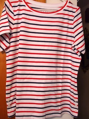 TOP JOAN RIVERS, con Detalle de Botones, ROJO, BLANCO, AZUL, A507382, 1X, NUEVO DE QVC Foto 1 de 4