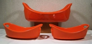 Cazuela naranja para hornear Rachael Ray ovalada 3 piezas otoño otoño otoño verano - Imagen 1 de 6