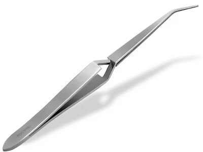 Cross Tweezers Precision Mechanics Fine Tweezers 15cm Curved Pointed Tweezers - Image 1 of 4