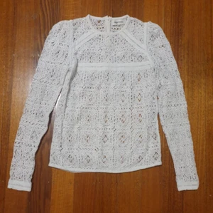 Magali Pascal White Crochet Lace Top, Size XS - Picture 1 of 11