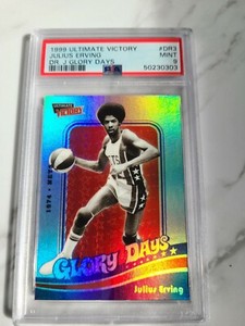 1999 Ultimate Victory Julius Erving Dr. J Glory Days Basketball Card PSA 9