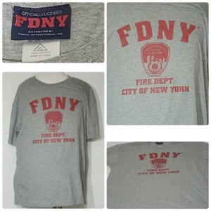 FDNY Fire Department New York Mens Size XL  T Shirt Gray Short Sleeve Crewneck  - Picture 1 of 6