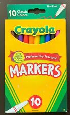 Crayola Fine Line Markers, Assorted Classic Classpack, Pack Of 10