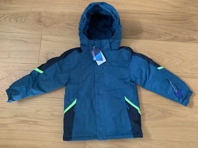 NEU Mountain Warehouse Kinder Skijacke Mantel Raptor Petrol Winter Jungen 2-3 7-8