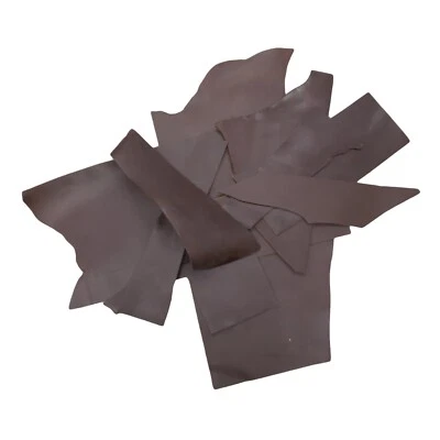 Dark Brown Bridle Leather Scrap 8–9 oz – 1 lb Bag for Leathercraft & Repair - Image 1 of 4