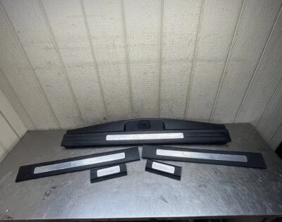 07-14 Cadillac Black LH RH Front Rear Door Trunk Sill Scuff Trim Panels OEM - Изображение 1 из 4