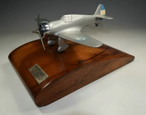 Vintage Aviation Airplane Model Curtiss Hawk 75 Presentation Desk Display 1940 - Picture 1 of 11