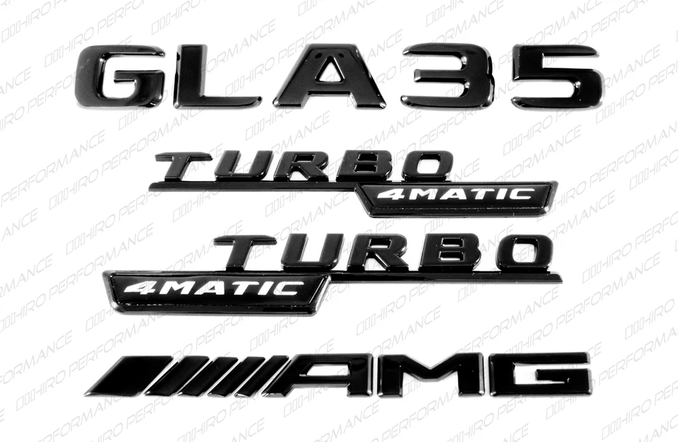 Emblemas negros insignias pegatinas laterales para Mercedes-Benz GLA35 Turbo 4Matic AMG H247 Foto 1 de 4