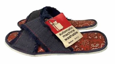 NUEVAS Sandalias Deshilachadas De Colección Denim Lavables Plantilla Bandana Roja 6/6.5 Foto 1 de 4