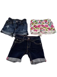 Jordache Gap 3-Piece Toddler Girls Shorts Set 4T Denim Floral Casual Summer b - Picture 1 of 10