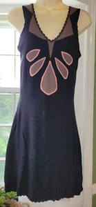 Vestido Suéter Alice Temperley para Target L Tejido Negro Forrado Crochet Ribete Grande - Imagen 1 de 22
