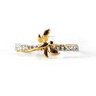 Bague bracelet mouche dragon diamant 0,10 ct 14 carats or jaune massif femmes bijoux