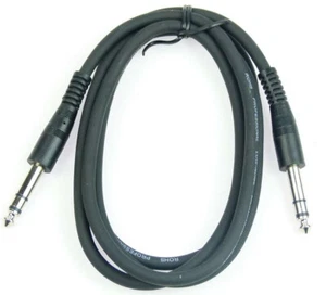 Adam Hall K3BVV0150ECO 1,5 m Stereo 6,3 mm Klinke Kabel Patchkabel symmetrisch - Picture 1 of 3