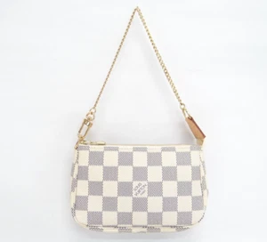 LOUIS VUITTON Damier Azur Mini Pochette Accessoires N58010 Pouch 20210389700 2 - Picture 1 of 22