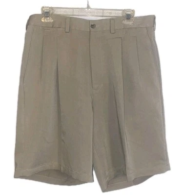 Pantalones Cortos Ping Para Hombre 34 Beige Plisado Chino Informal Golfista Rendimiento Atlético Foto 1 de 4