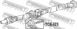 FEBEST 2015-2020 Lexus GS F Drive Shaft Center Support Bearing TCB-021 - Picture 1 of 2