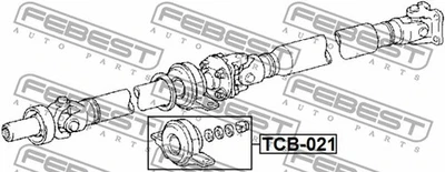 FEBEST 2015-2020 Lexus GS F Drive Shaft Center Support Bearing TCB-021 - Image 1 of 2