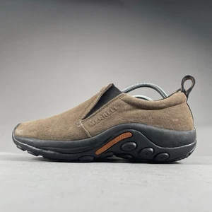 Merrell Jungle Moc Men’s 9 Brown Suede Slip On Loafers Outdoor Shoes Casual EUC - Picture 1 of 9