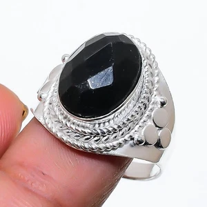 Black Spinel  Gemstone Handmade 925 Sterling Silver All Size Ring For Gift - Picture 1 of 1
