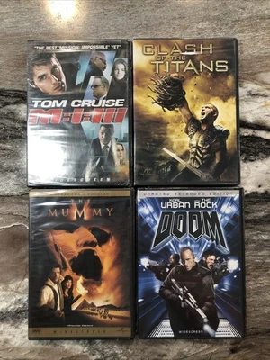 Action Movie 4 DVD Set Mission Impossible Mummy Doom Clash Of The Titans All New - Image 1 of 4