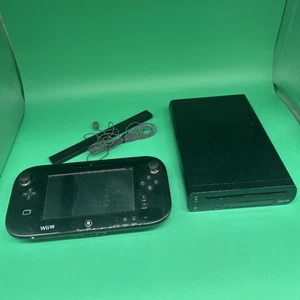 Nintendo Wii U Deluxe 32GB Black Console w/ Gamepad WUP-101 - Picture 1 of 9