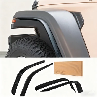 Front & Rear Fender Flares Compatible with 2018-2023 Jeep Wrangler JL & JLU Foto 1 de 4