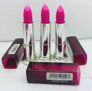 NEW (3) MAYBELLINE Color Sensational Lipstick #140 FUCHSIA FEVER **RARE - Picture 1 of 6