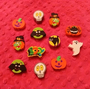 Vintage Lot Of Lisa Frank Halloween Erasers Set Of 12 - Picture 1 of 1