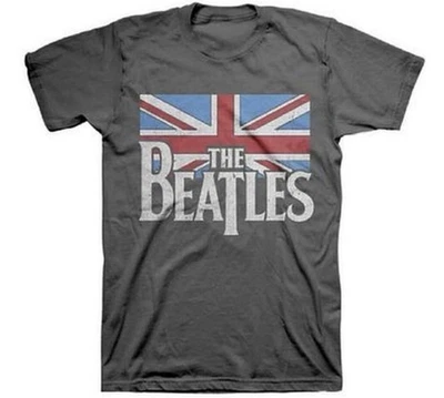 Camiseta Beatles Drop Distressed Union Jack Carbón-X Grande Foto 1 de 4