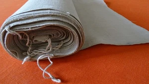 Antique European Homespun Linen Fabric Entire Bale Bolt 16 Yards - Picture 1 of 7