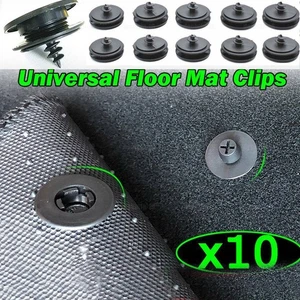 10x Universal Car Floor Carpet Mat Fixing Clips Grips Clamps Holders Accessories - Bild 1 von 16