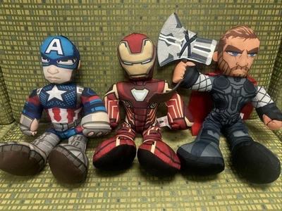 Marvel The Avengers Stuffed / Plush 14" Dolls - Captain America, Iron Man, Thor - Image 1 of 4