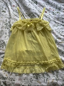 Vintage Victoria’s Secret Yellow Babydoll Dress - Picture 1 of 3