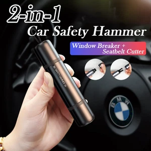 Car Safety Hammer Window Glass Breaker Seat Belt Emergency Escape Cutter Tool - Picture 1 of 13