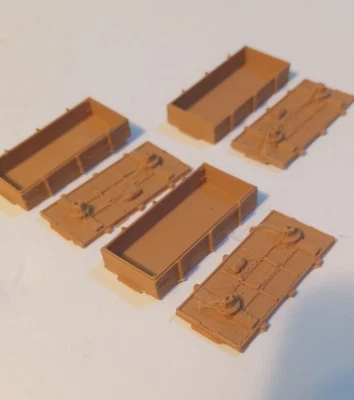 3 Car Set   HOn30 1:87 Scale 15 ft. Gondola Low side kit* *YOUR wheels/couplers - Image 1 of 2