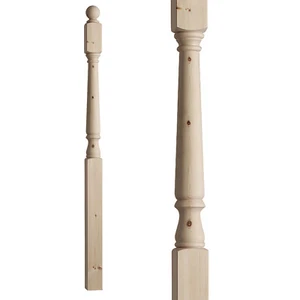 Burbidge Colonial Newel Pfosten 82 mm Treppe Newel Pfosten Kiefer gedrechselt 1330 mm CNP1330P - Bild 1 von 2