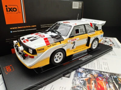 IXO 1:18 Audi Quattro S1 E2 1986 Monte Carlo Rally #2 Simulation Car Model - Image 1 of 4