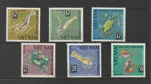 1965 Vietnam Briefmarken Krebstiere Sammlung Scott # 368-373 Cto ohne Falz - Bild 1 von 1