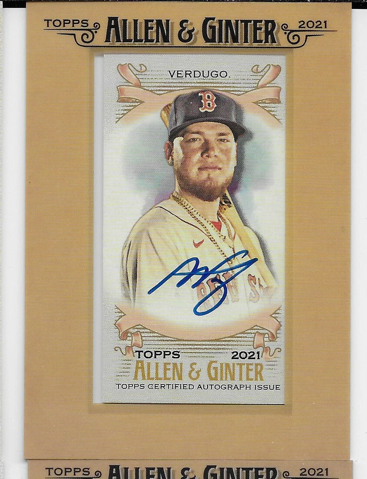 2021 Topps Allen & Ginter Framed Mini Autographs Alex Verdugo Boston Red Sox - Image 1 of 1