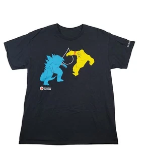 T-shirt promozionale Godzilla x Kong film uomo taglia M nera grafica regala sangue - Foto 1 di 8