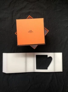 Hermes box for mug rectangle with removable insert orange empty 1939 - Picture 1 of 5