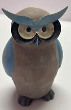 Owl Figurine Pottery Mixed Media Metal