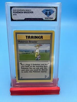 Base Set 2 Trainer Pokémon Breeder 105/130 2000 Pokémon Card DSG 9.5 MINT+ - Image 1 of 2
